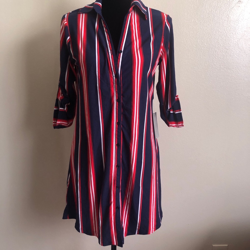 New Striped dress red and blue size L